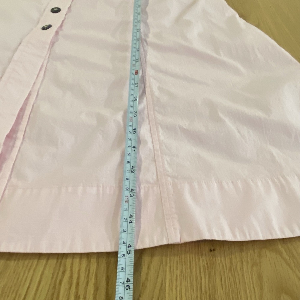 GANNI Puff Sleeve Button Down Dress Women's Pink Ripstop Fabric Size 34 US SZ 6* - Picture 12 of 14